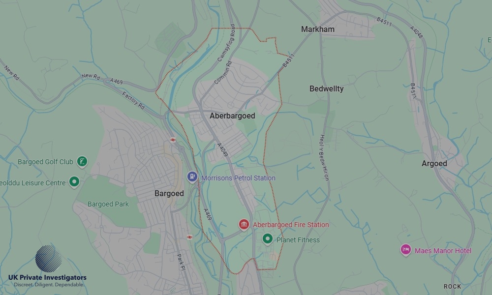 UK Private Investigators - Areas our detectives operate in Aberbargoed