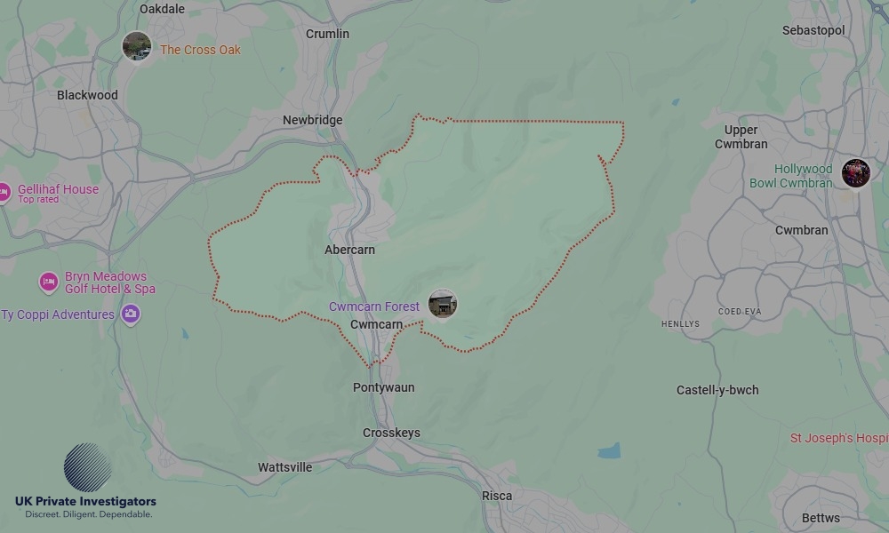 UK Private Investigators - Areas our detectives operate in Abercarn