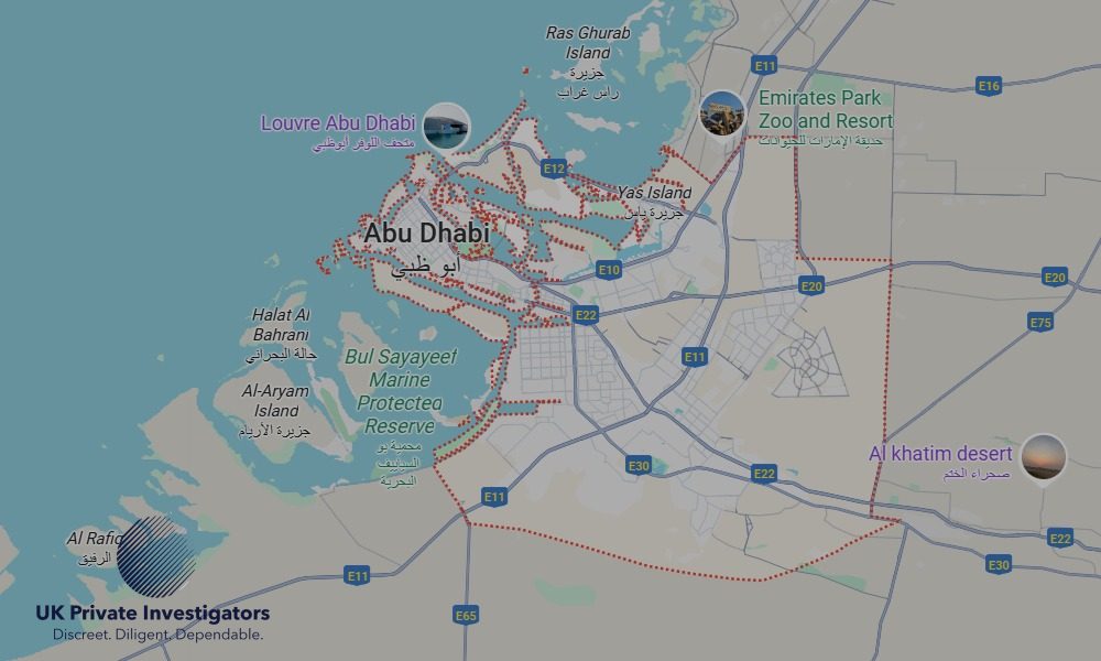 UK Private Investigators - Areas our detectives operate in Abu Dhabi