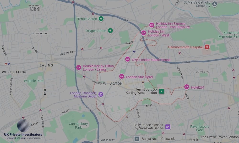 UK Private Investigators - Areas our detectives operate in Acton