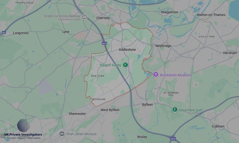 UK Private Investigators - Areas our detectives operate in Addlestone