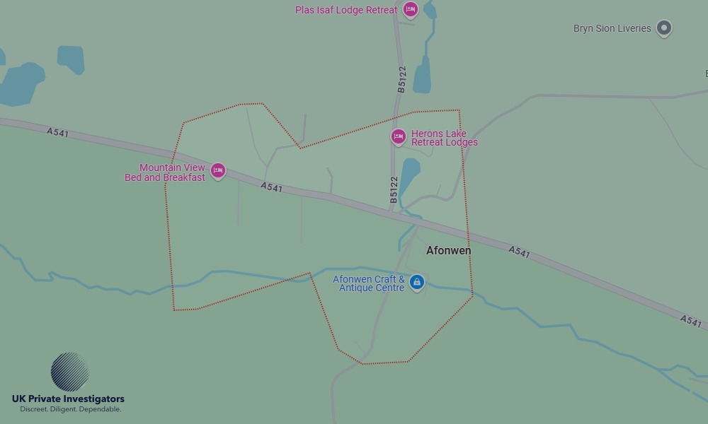 UK Private Investigators - Areas our detectives operate in Afonwen
