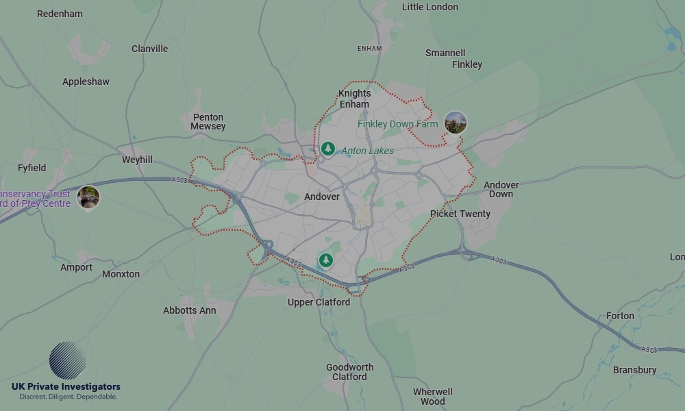 UK Private Investigators - Areas our detectives operate in LoAndoverndon