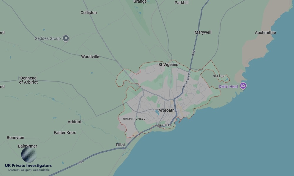 UK Private Investigators - Areas our detectives operate in Arbroath
