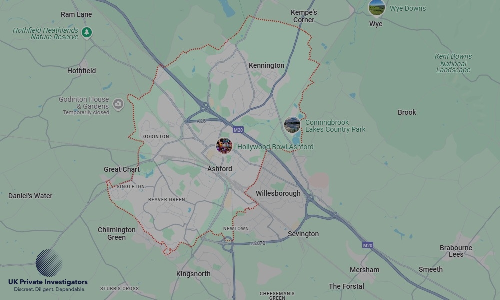 UK Private Investigators - Areas our detectives operate in LoAshfordndon