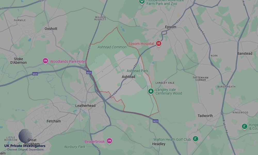 UK Private Investigators - Areas our detectives operate in Ashtead