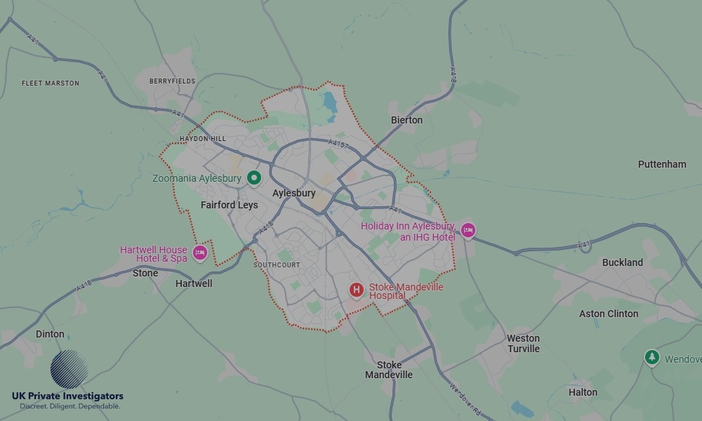 UK Private Investigators - Areas our detectives operate in LoAylesburyndon