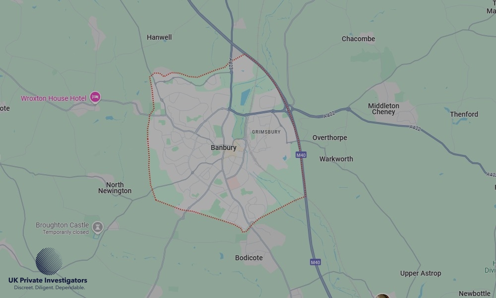 UK Private Investigators - Areas our detectives operate in LoBanburyndon