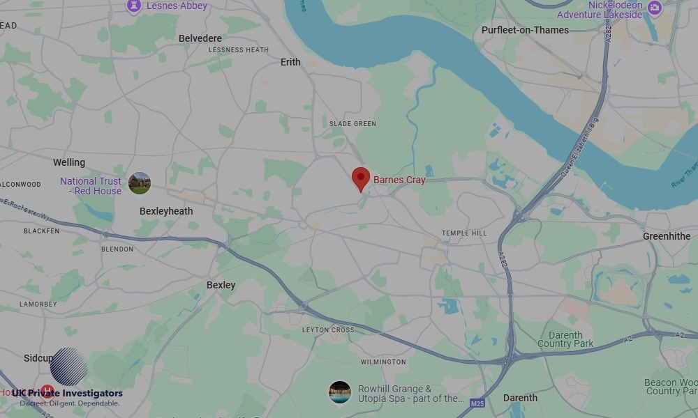 UK Private Investigators - Areas our detectives operate in Barnes Cray