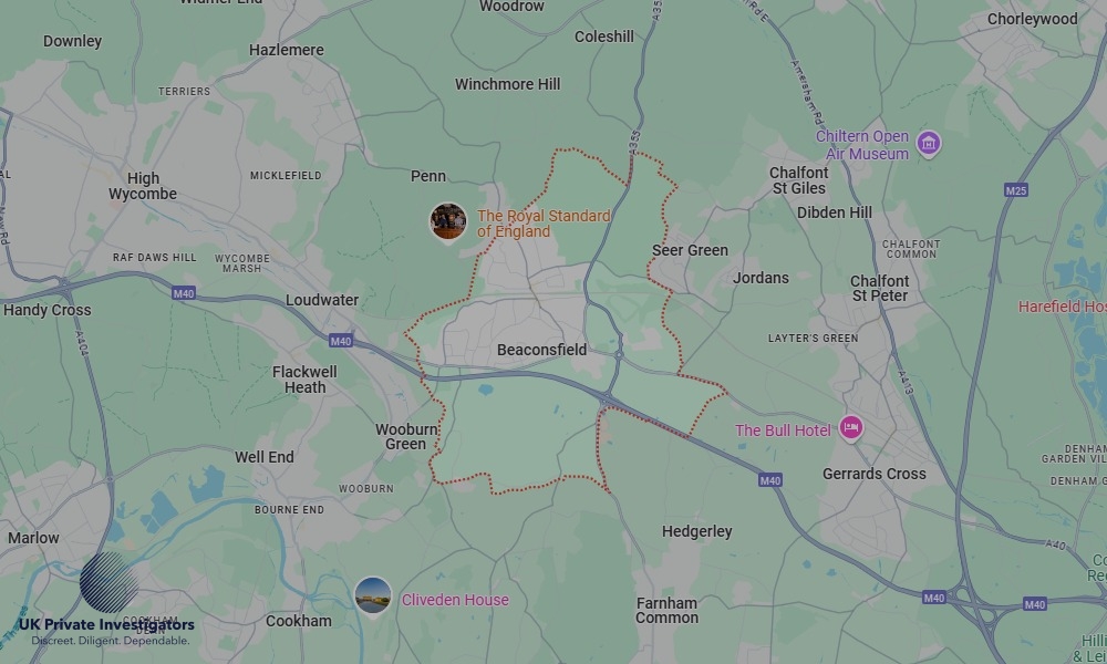 UK Private Investigators - Areas our detectives operate in Beaconsfield