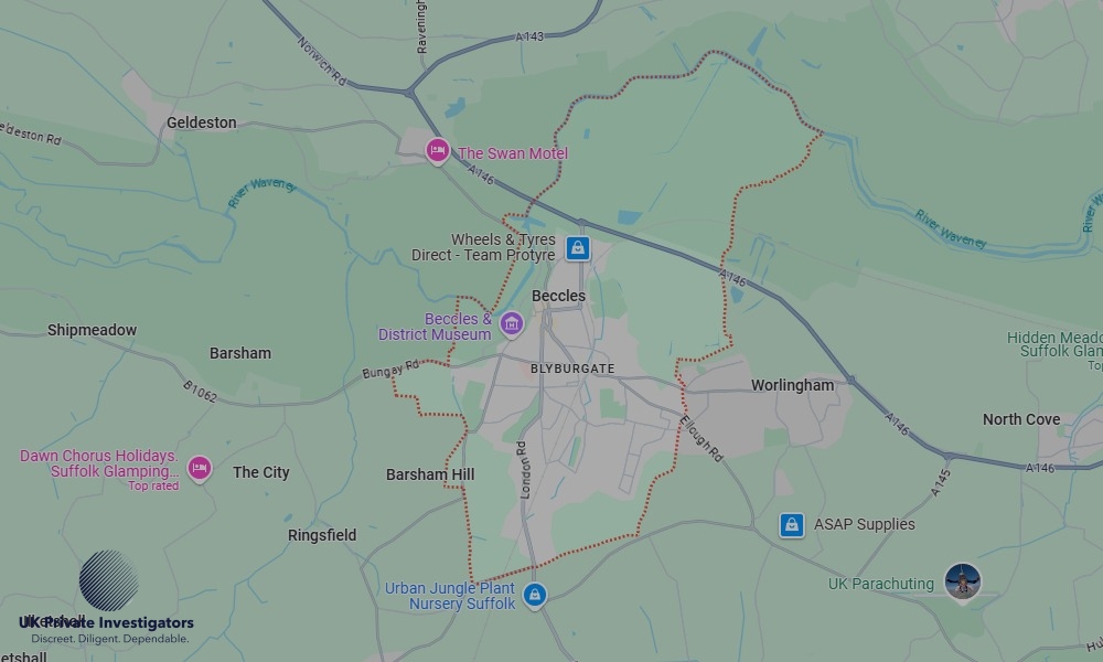 UK Private Investigators - Areas our detectives operate in Beccles