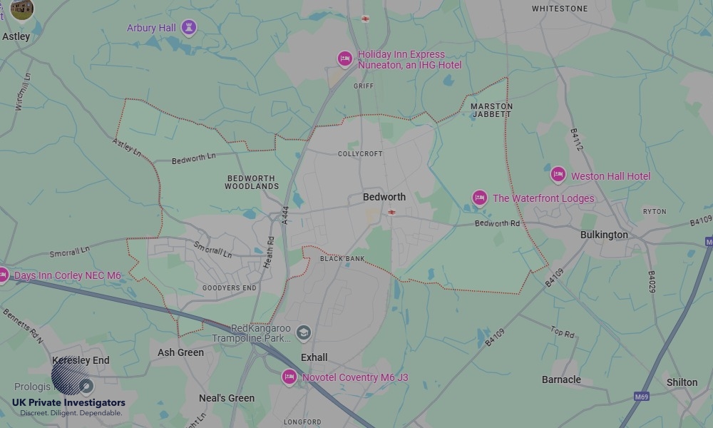 UK Private Investigators - Areas our detectives operate in LoBedworthndon