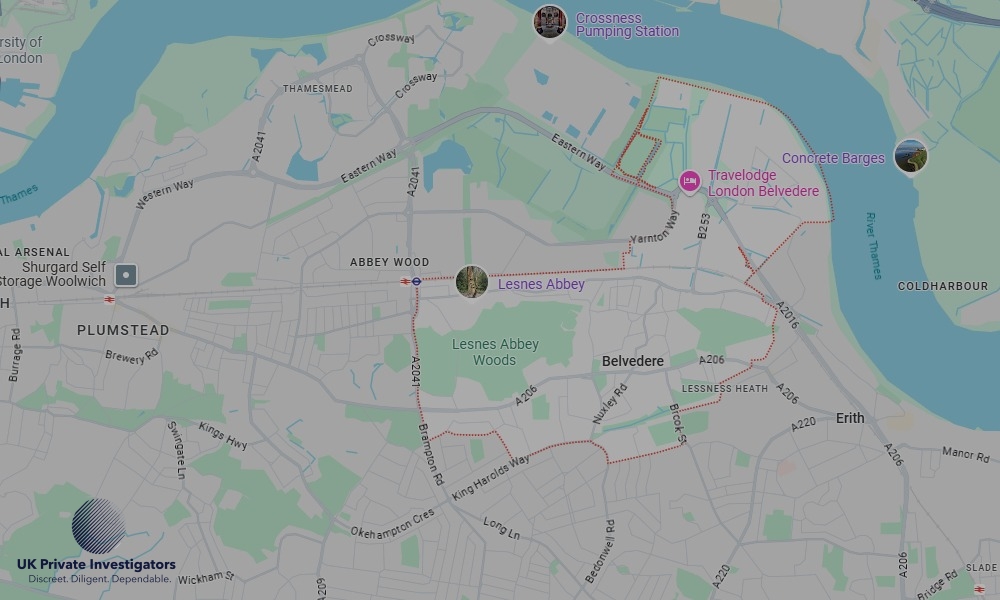 UK Private Investigators - Areas our detectives operate in Belvedere