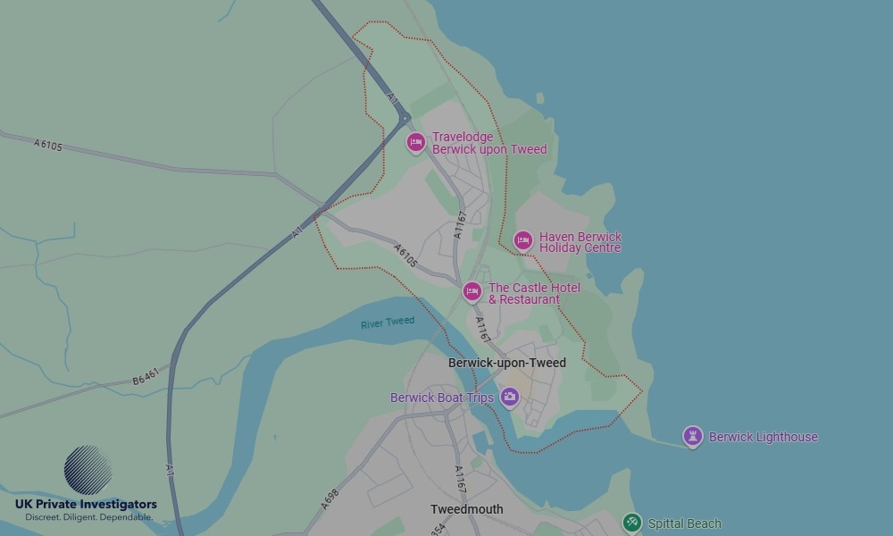 UK Private Investigators - Areas our detectives operate in Berwick-upon-Tweed