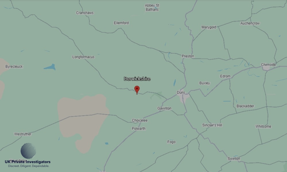 UK Private Investigators - Areas our detectives operate in Berwickshire