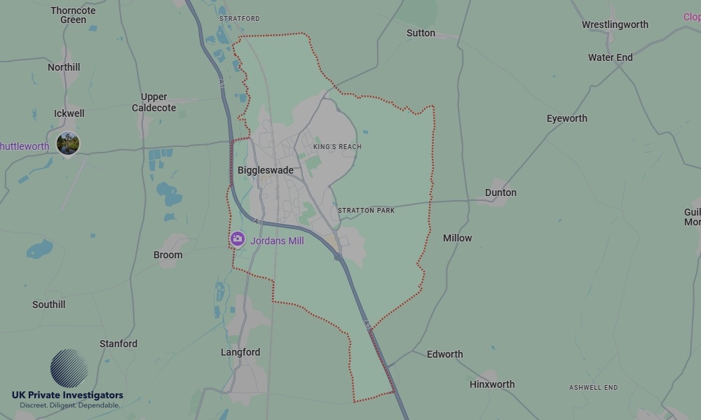 UK Private Investigators - Areas our detectives operate in Biggleswade