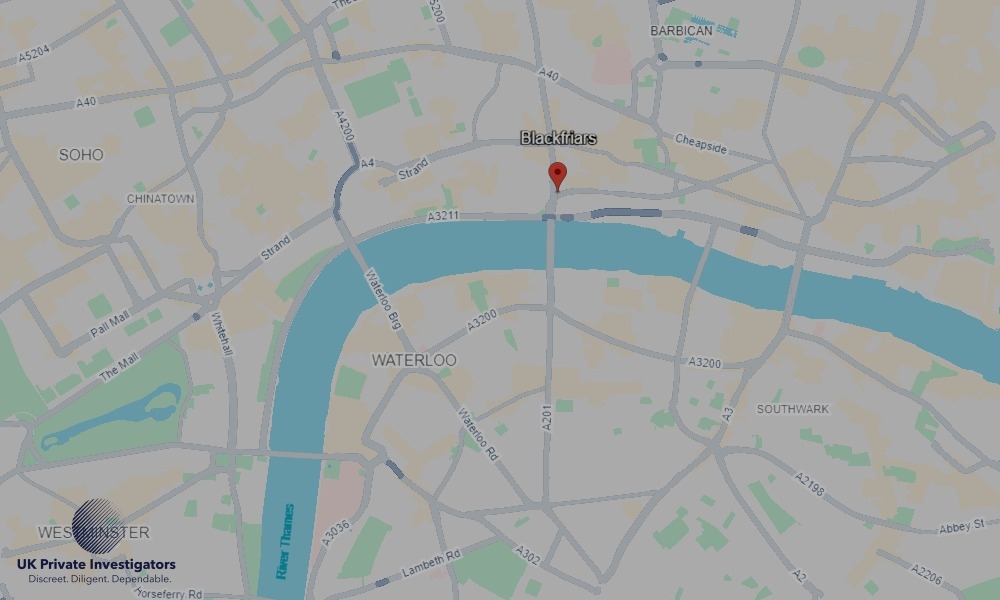 UK Private Investigators - Areas our detectives operate in Blackfriars