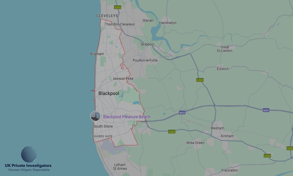 UK Private Investigators - Areas our detectives operate in LoBlackpoolndon