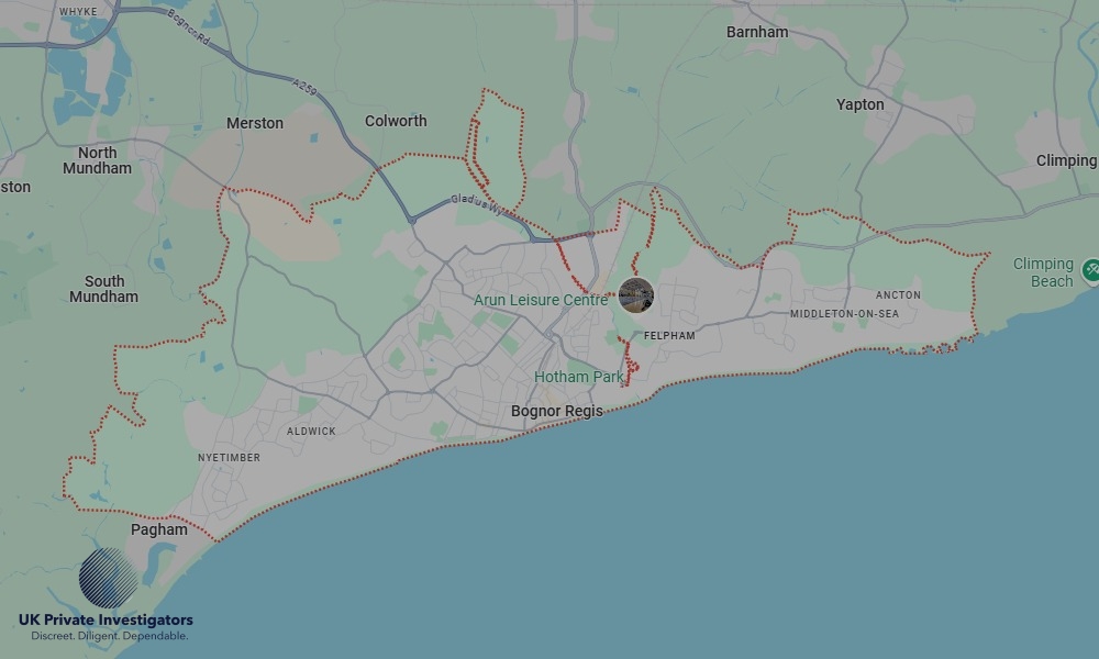 UK Private Investigators - Areas our detectives operate in LoBognor Regisndon
