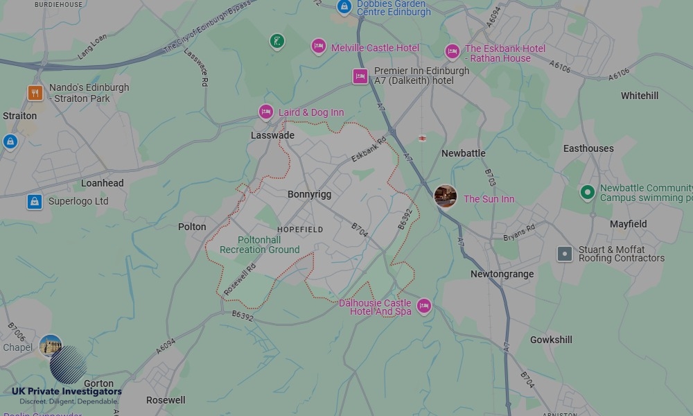UK Private Investigators - Areas our detectives operate in Bonnyrigg
