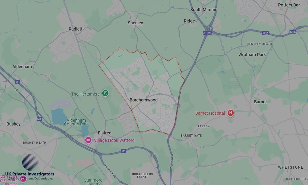 UK Private Investigators - Areas our detectives operate in LoBorehamwoodndon