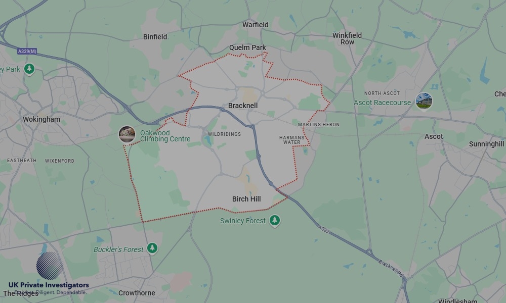 UK Private Investigators - Areas our detectives operate in LoBracknellndon