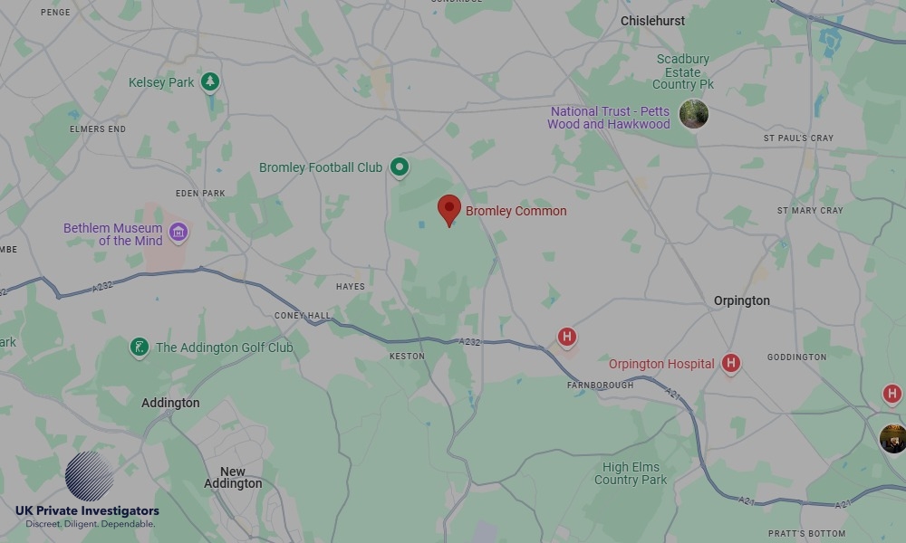 UK Private Investigators - Areas our detectives operate in Bromley Common