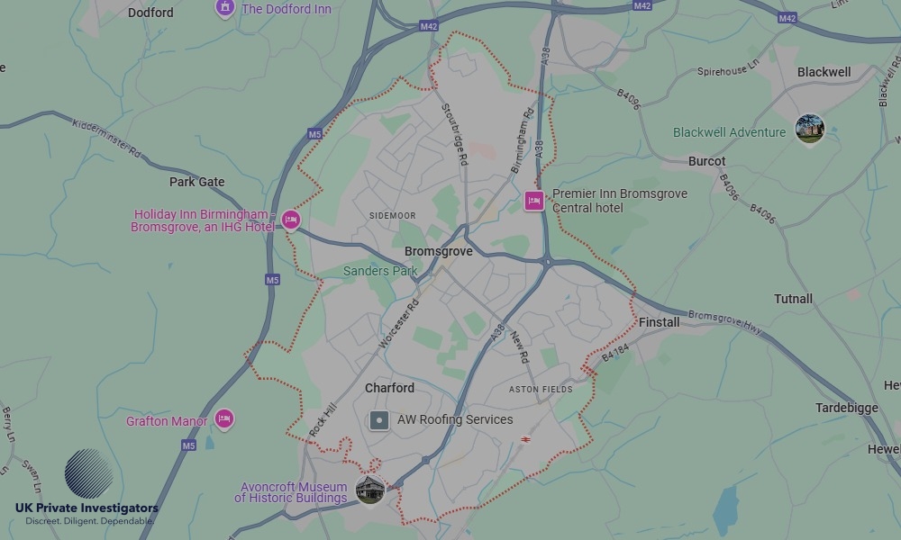UK Private Investigators - Areas our detectives operate in LoBromsgrovendon