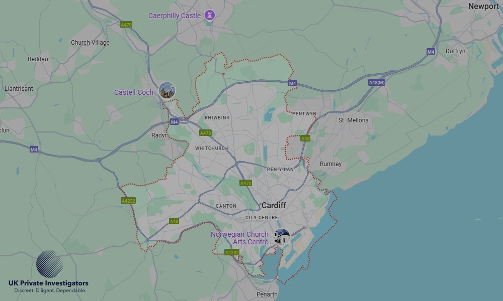 UK Private Investigators - Areas our detectives operate in LoCardiffndon