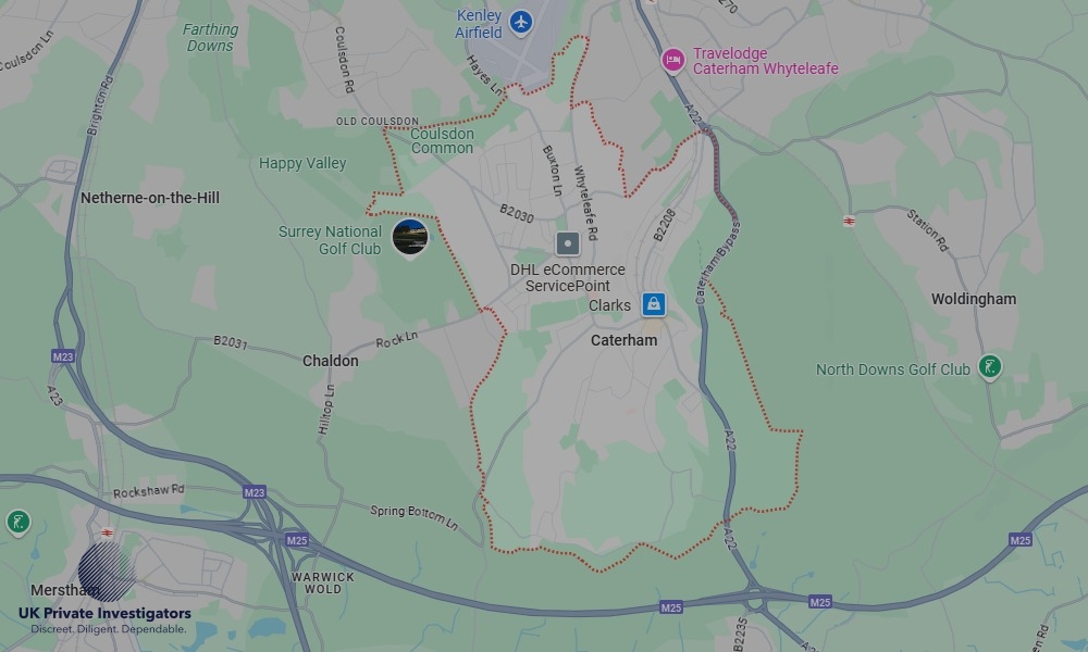 UK Private Investigators - Areas our detectives operate in Caterham