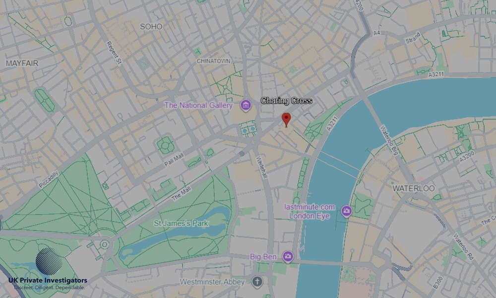 UK Private Investigators - Areas our detectives operate in Charing Cross