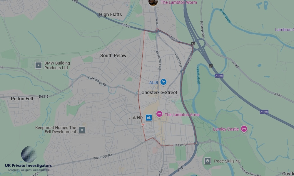 UK Private Investigators - Areas our detectives operate in LoChester-le-Streetndon