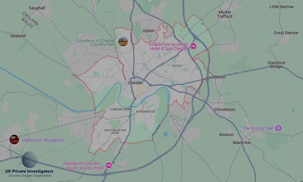 UK Private Investigators - Areas our detectives operate in LoChesterndon