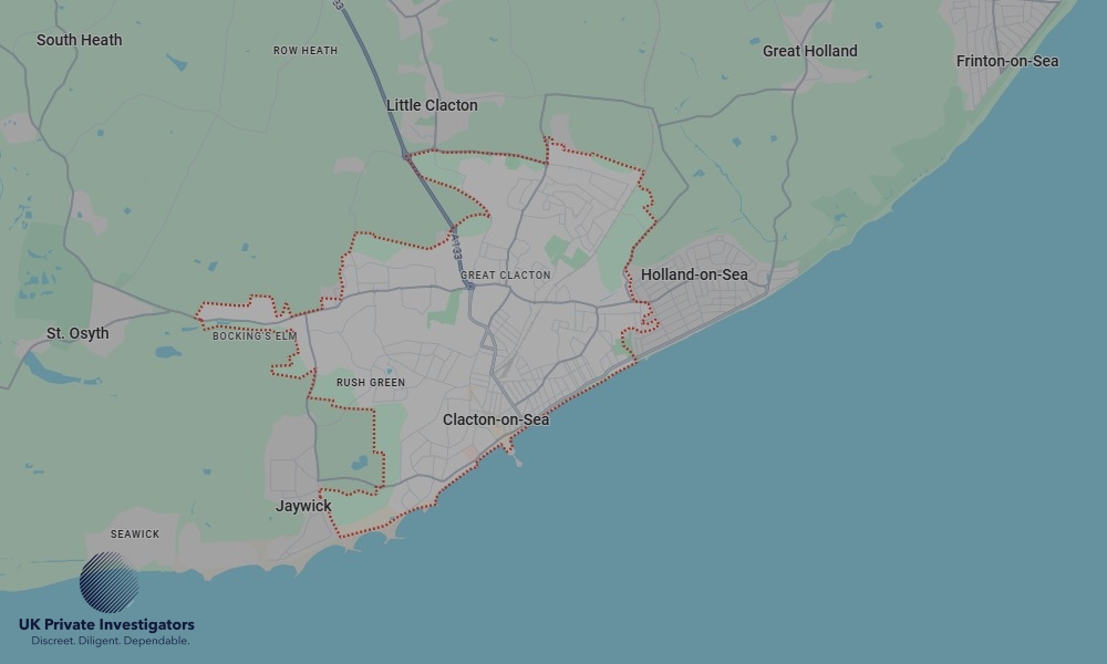 UK Private Investigators - Areas our detectives operate in LoClacton-on-Seandon