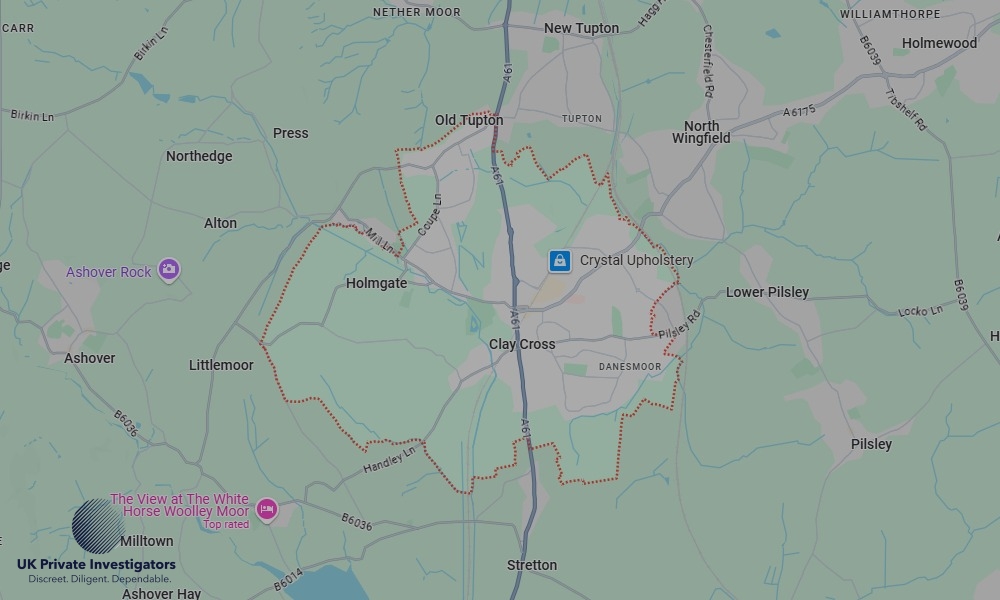 UK Private Investigators - Areas our detectives operate in Clay Cross