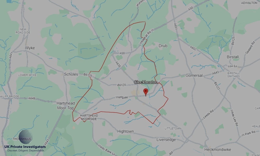 UK Private Investigators - Areas our detectives operate in Cleckheaton
