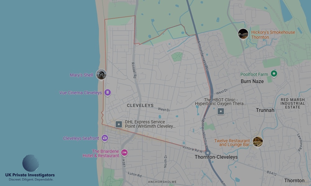 UK Private Investigators - Areas our detectives operate in Cleveleys