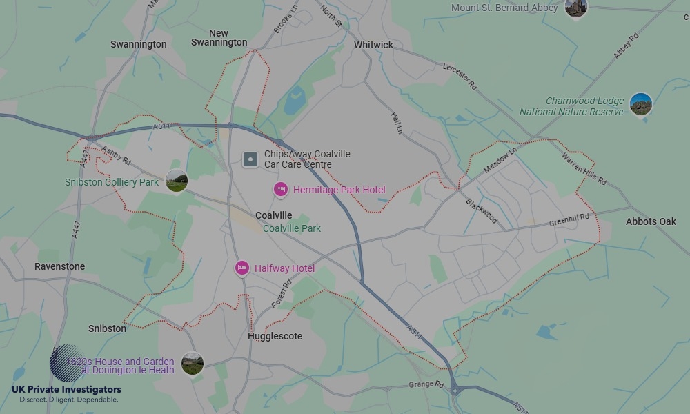 UK Private Investigators - Areas our detectives operate in LoCoalvillendon
