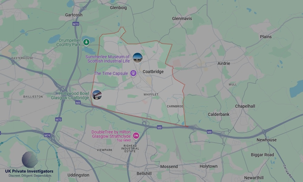 UK Private Investigators - Areas our detectives operate in LoCoatbridgendon