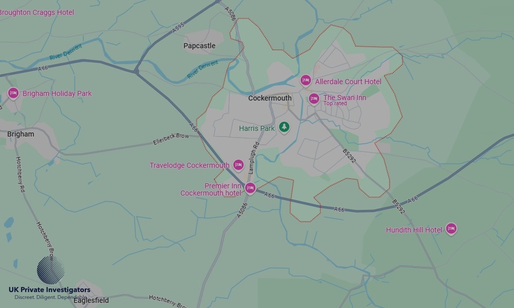 UK Private Investigators - Areas our detectives operate in Cockermouth