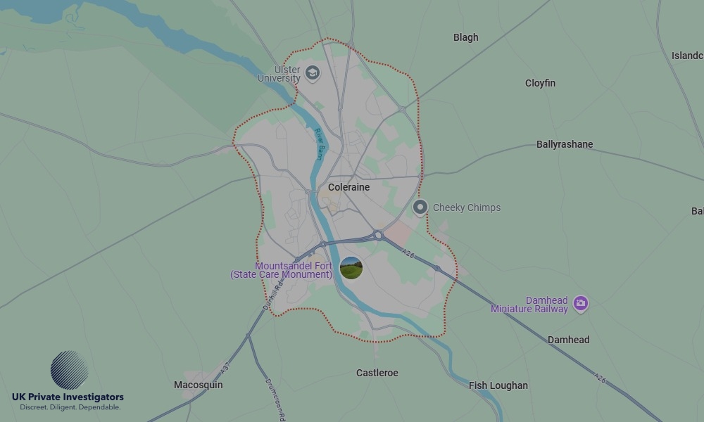 UK Private Investigators - Areas our detectives operate in Coleraine
