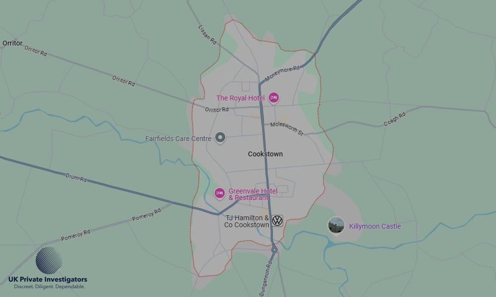 UK Private Investigators - Areas our detectives operate in Cookstown