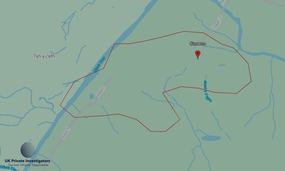 UK Private Investigators - Areas our detectives operate in Corwen