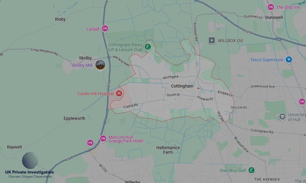 UK Private Investigators - Areas our detectives operate in Cottingham