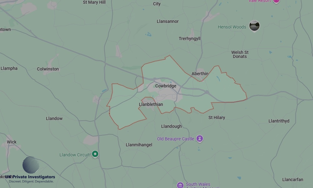 UK Private Investigators - Areas our detectives operate in Cowbridge
