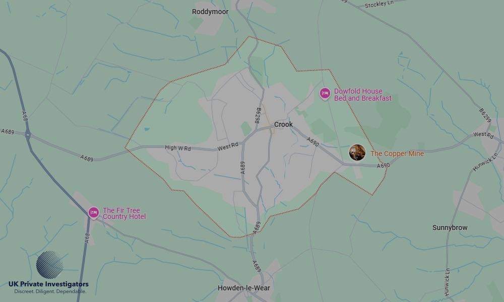 UK Private Investigators - Areas our detectives operate in Crook