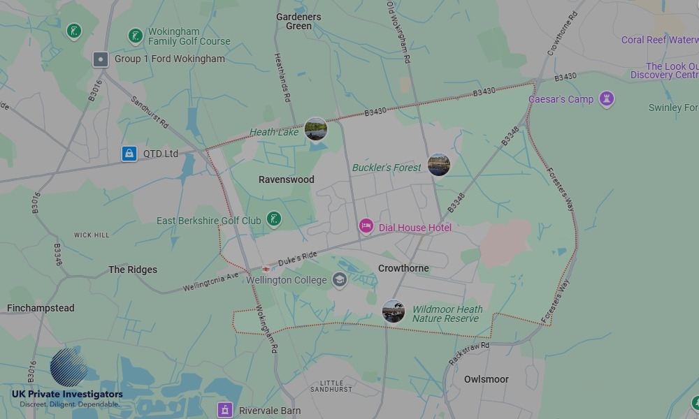 UK Private Investigators - Areas our detectives operate in Crowthorne