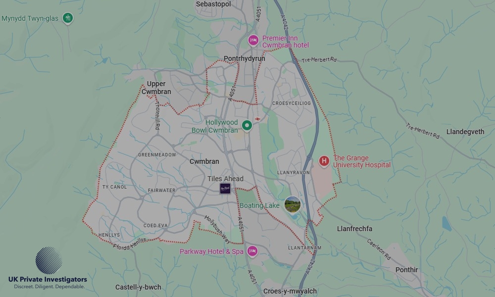 UK Private Investigators - Areas our detectives operate in LoCwmbranndon