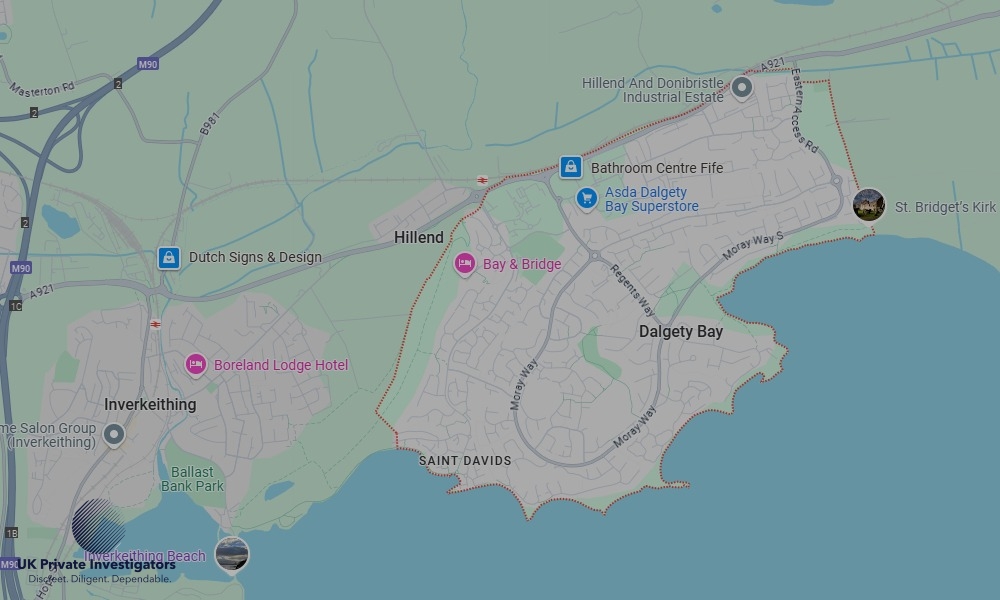 UK Private Investigators - Areas our detectives operate in Dalgety Bay