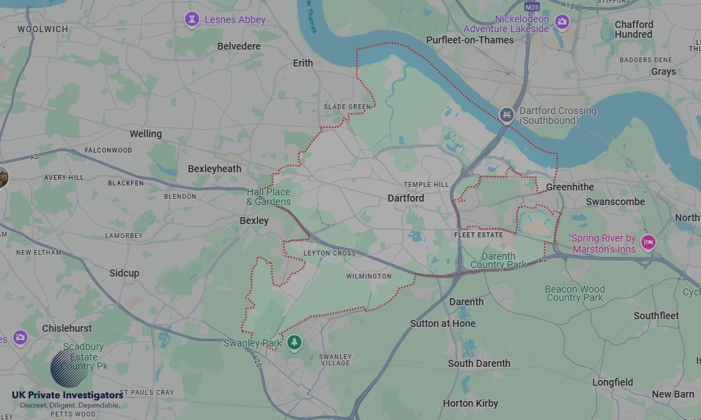 UK Private Investigators - Areas our detectives operate in Dartford